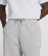 NEW BALANCE FLEECE JOGGER PANT MP41503AG GRAY HEATHER - Shoelosophy