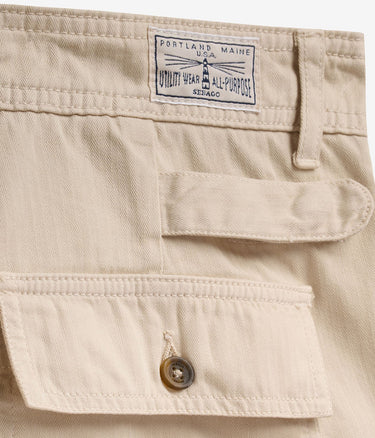 SEBAGO MILTON HERRINGBONE FATIGUE PANT 75125MW BEIGE CHALK - Shoelosophy