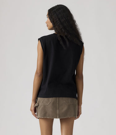 LEVI'S WOMAN BOXY TANK A8794-0020 ANTHRACITE NIGHT WOMEN'S TANK TOP - Shoelosophy