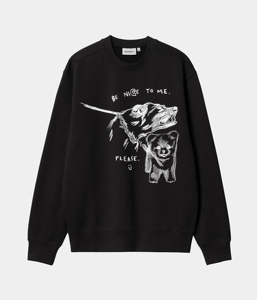 PEPE TIRELLI X CARHARTT WIP PEPE BE NICE SWEATSHIRT I033933 BLACK - Shoelosophy