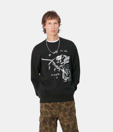 PEPE TIRELLI X CARHARTT WIP PEPE BE NICE SWEATSHIRT I033933 BLACK - Shoelosophy