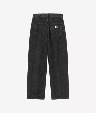 CARHARTT WIP WOMENS SNAKE ARIN PANT SNAKE CAMO BLACK HEAVY STONE - Shoelosophy