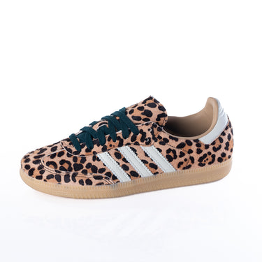 ADIDAS WOMENS SAMBA OG KI6674 MAGIC BEIGE IVORY LEOPARD PRINT - Shoelosophy