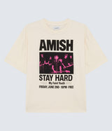 AMISH SUPPLIES T-SHIRT STAY HARD BOXY LOOSE ECRU - Shoelosophy