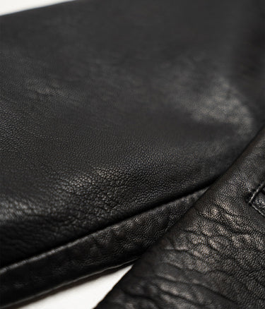 SCHOTT NY BLACK LC BRAKEMAN LAMBSKIN LEATHER JACKET - Shoelosophy