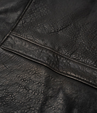 SCHOTT NY BLACK LC BRAKEMAN LAMBSKIN LEATHER JACKET - Shoelosophy
