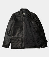 SCHOTT NY BLACK LC BRAKEMAN LAMBSKIN LEATHER JACKET - Shoelosophy