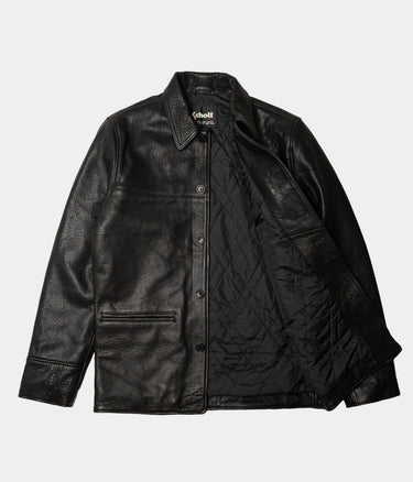 SCHOTT NY BLACK LC BRAKEMAN LAMBSKIN LEATHER JACKET - Shoelosophy