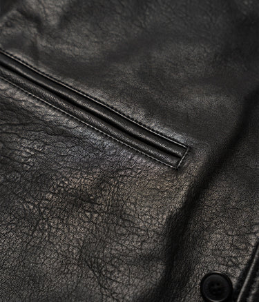 SCHOTT NY BLACK LC BRAKEMAN LAMBSKIN LEATHER JACKET - Shoelosophy