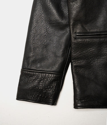 SCHOTT NY BLACK LC BRAKEMAN LAMBSKIN LEATHER JACKET - Shoelosophy
