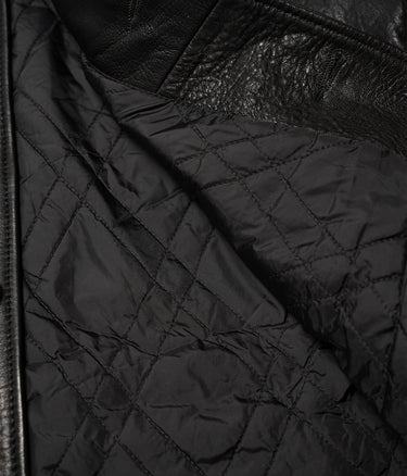SCHOTT NY BLACK LC BRAKEMAN LAMBSKIN LEATHER JACKET - Shoelosophy