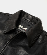 SCHOTT NY BLACK LC BRAKEMAN LAMBSKIN LEATHER JACKET - Shoelosophy