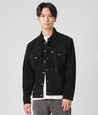 LEVI'S HIGHLAND SWEET 스웨이드 트럭커 재킷 A5828-0001 블랙 - Shoelosophy