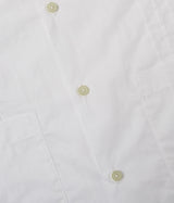 UNIVERSAL WORKS DWIGHT SURCHEMISE 34169 POPELINE BLANC - Shoelosophy