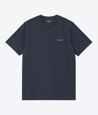 CARHARTT WIP SCRIPT EMBROIDERY T-SHIRT I030435 DEEP NIGHT - Shoelosophy