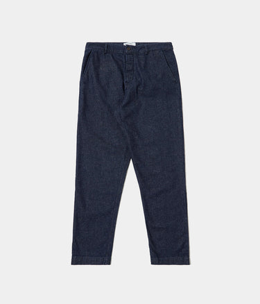 UNIVERSAL WORKS CHINO MILITAIRE 33651 FUTURE DENIM INDIGO - Shoelosophy