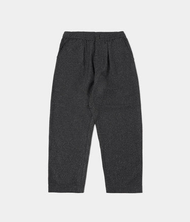 UNIVERSAL WORKS OXFORD PANT LEVISHAM WOOL MIX 31157 BLACK - Shoelosophy