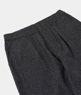 UNIVERSAL WORKS OXFORD PANT LEVISHAM WOOL MIX 31157 BLACK - Shoelosophy