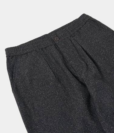 UNIVERSAL WORKS OXFORD PANT LEVISHAM WOOL MIX 31157 BLACK - Shoelosophy