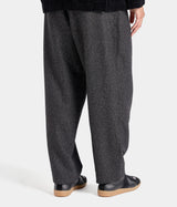 UNIVERSAL WORKS OXFORD PANT LEVISHAM WOOL MIX 31157 BLACK - Shoelosophy
