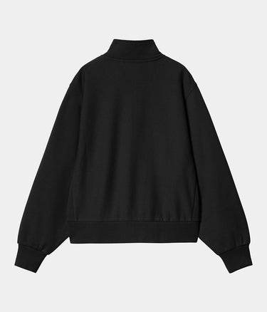 CARHARTT WIP WOMENS AMERICAN SCRIPT HIGH NECK SWEATSHIRT I033827 BLACK - Shoelosophy