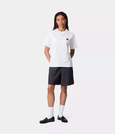 CARHARTT WIP WOMENS HEARTH II T-SHIRT I035259 WHITE - Shoelosophy