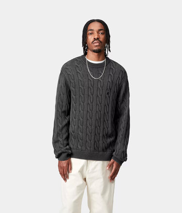 CARHARTT WIP CARTER SWEATER I035179 SCHWARZ STÜCKGEFÄRBT - Shoelosophy