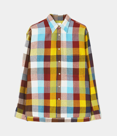 UNIVERSAL WORKS LUCKY SHIRT EVANS CHECK 35113 MULTICOLOR