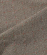 UNIVERSAL WORKS PLEATED TRACK PANT 34145 GREY BROWN WALES GLEN CHECK - Shoelosophy