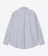 CARHARTT WIP POSTAL ZIP SHIRT I036201 BEALE STRIPE GENTLE BLUE WHITE - Shoelosophy