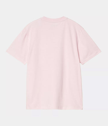 CARHARTT WIP WOMENS SCRIPT EMBROIDERY T-SHIRT I032293 AIR PINK - Shoelosophy