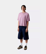 CARHARTT WIP WOMENS NELSON T-SHIRT I033051 GENTLE PURPLE GARMENT DYED - Shoelosophy