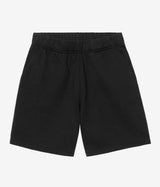 CARHARTT WIP WOMENS BRENTA SWEAT SHORT I036292 BLACK HEAVY STONE WASHED - Shoelosophy