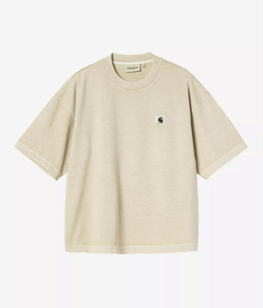 CARHARTT WIP WOMENS NELSON T-SHIRT I033051 STONE GARMENT DYED - Shoelosophy