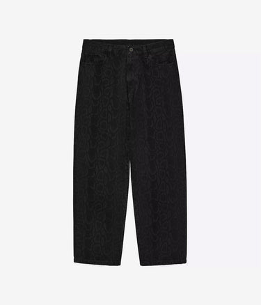 CARHARTT WIP LANDON PANT I036589 SNAKE CAMO BLACK HEAVY STONE WASHED - Shoelosophy