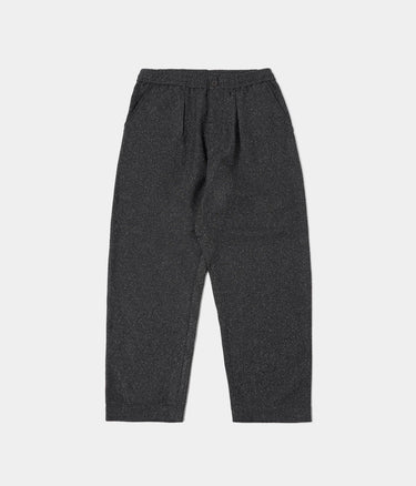 UNIVERSAL WORKS OXFORD PANT LEVISHAM WOOL MIX 31157 BLACK - Shoelosophy