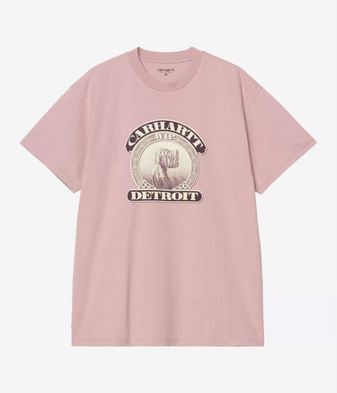 CARHARTT WIP COLD WORLD T-SHIRT I035431 GLASSY PINK - Shoelosophy