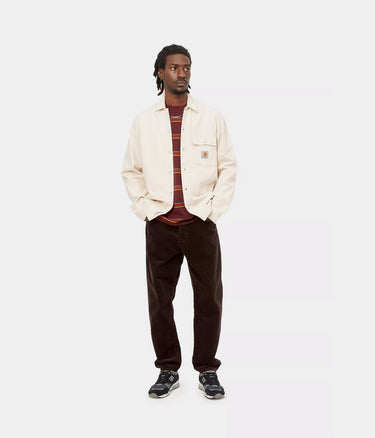 CARHARTT NEWEL PANT I027232 VELOURS CÔTELÉ TABAC RINÇÉ - Shoelosophy