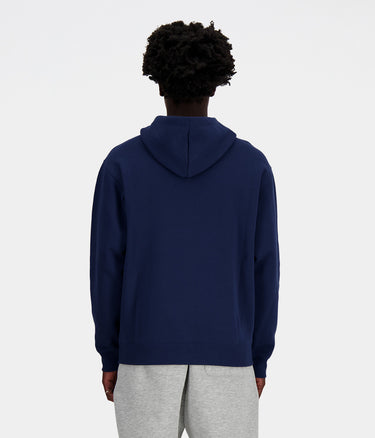 NEW BALANCE FLEECE HOODED SWEATSHIRT JACKET MJ41502NNY NAVY - Shoelosophy