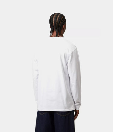 CARHARTT WIP CHASE LONG SLEEVE T-SHIRT I026392 WHITE - Shoelosophy