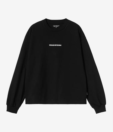 CARHARTT WIP WOMENS LONG SLEEVES MINDWORK T-SHIRT I036032 BLACK