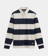 SEBAGO CAMPBELL LS POLO WHITE NATURAL BLUE - Shoelosophy