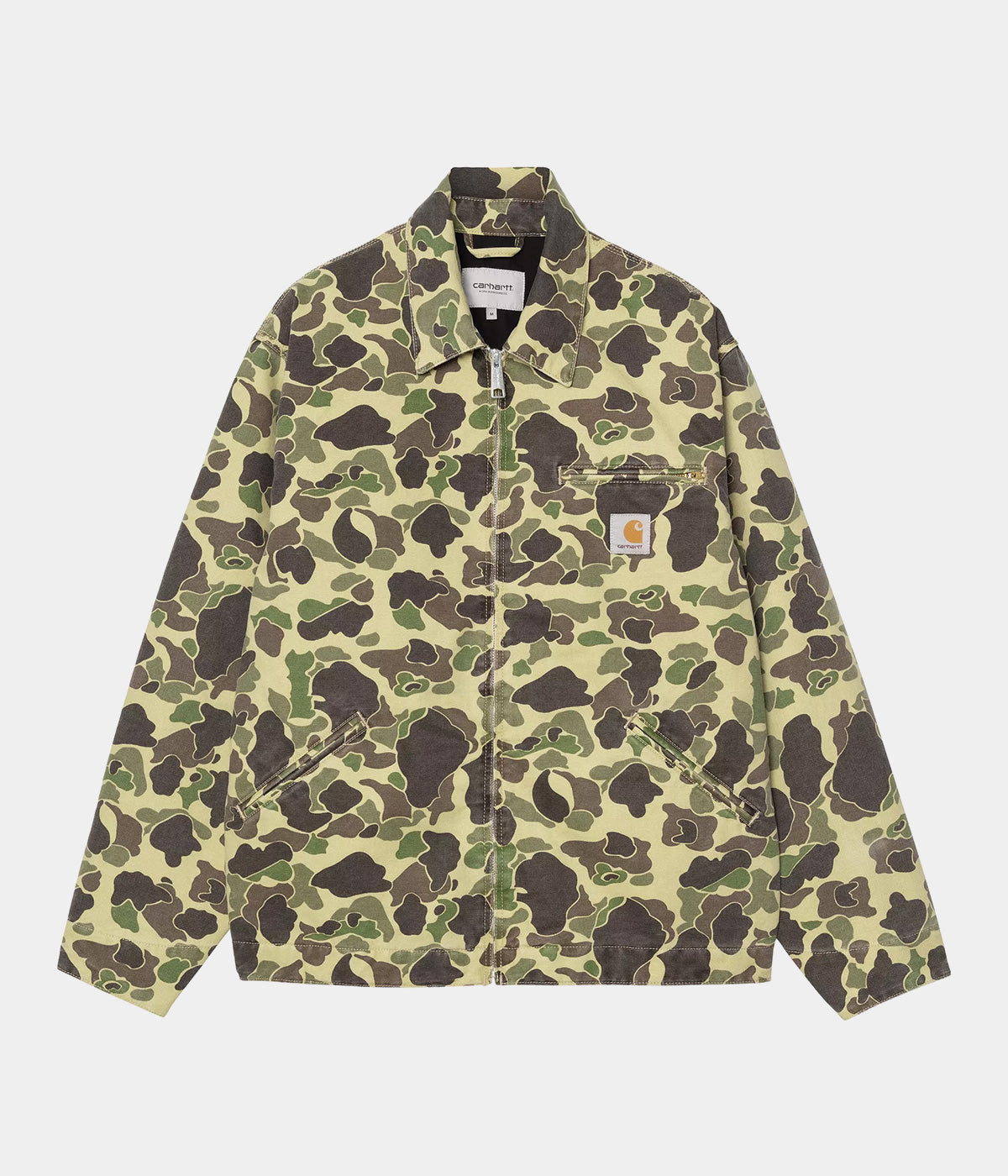 CARHARTT WIP DUCK DETROIT JACKET I034281 CAMO DUCK GREEN STONE