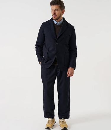 UNIVERSAL WORKS OXFORD PANT DUBLIN WOOL MIX 35511 DARK NAVY