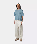 CARHARTT WIP WOMENS CHESTER T-SHIRT I030656 CLAY BLUE - Shoelosophy