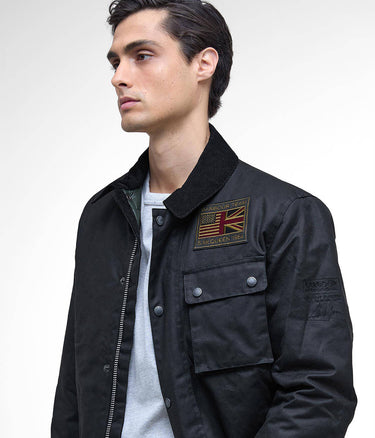 BARBOUR INTERNATIONAL STEVE McQUEEN WORKERS WAX JACKET SCHWARZ - Shoelosophy