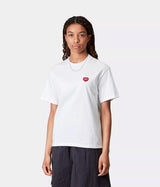 CARHARTT WIP WOMENS HEARTH II T-SHIRT I035259 WHITE - Shoelosophy