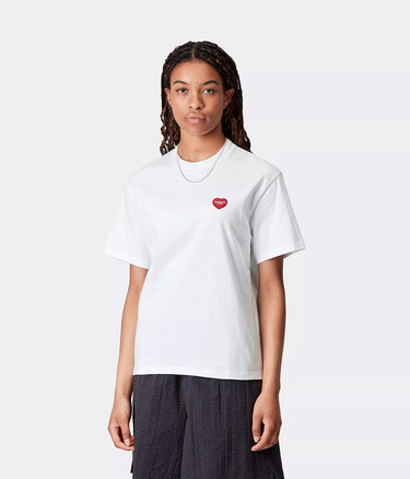 CARHARTT WIP WOMENS HEARTH II T-SHIRT I035259 WHITE - Shoelosophy