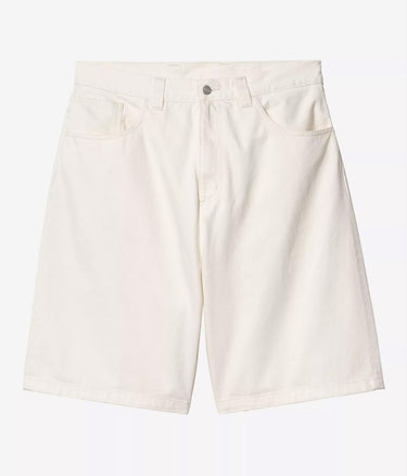 CARHARTT WIP BRANDON SHORT I037161 WHITE RINSED - Shoelosophy