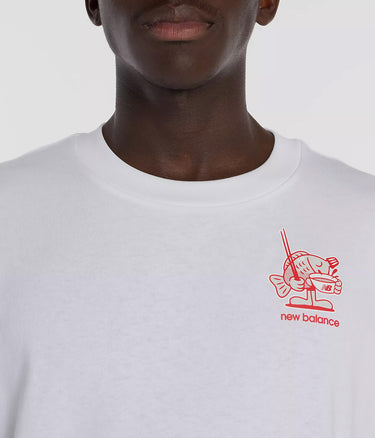 NEW BALANCE RAMEN T-SHIRT MT61H51D BLANC - Shoelosophy